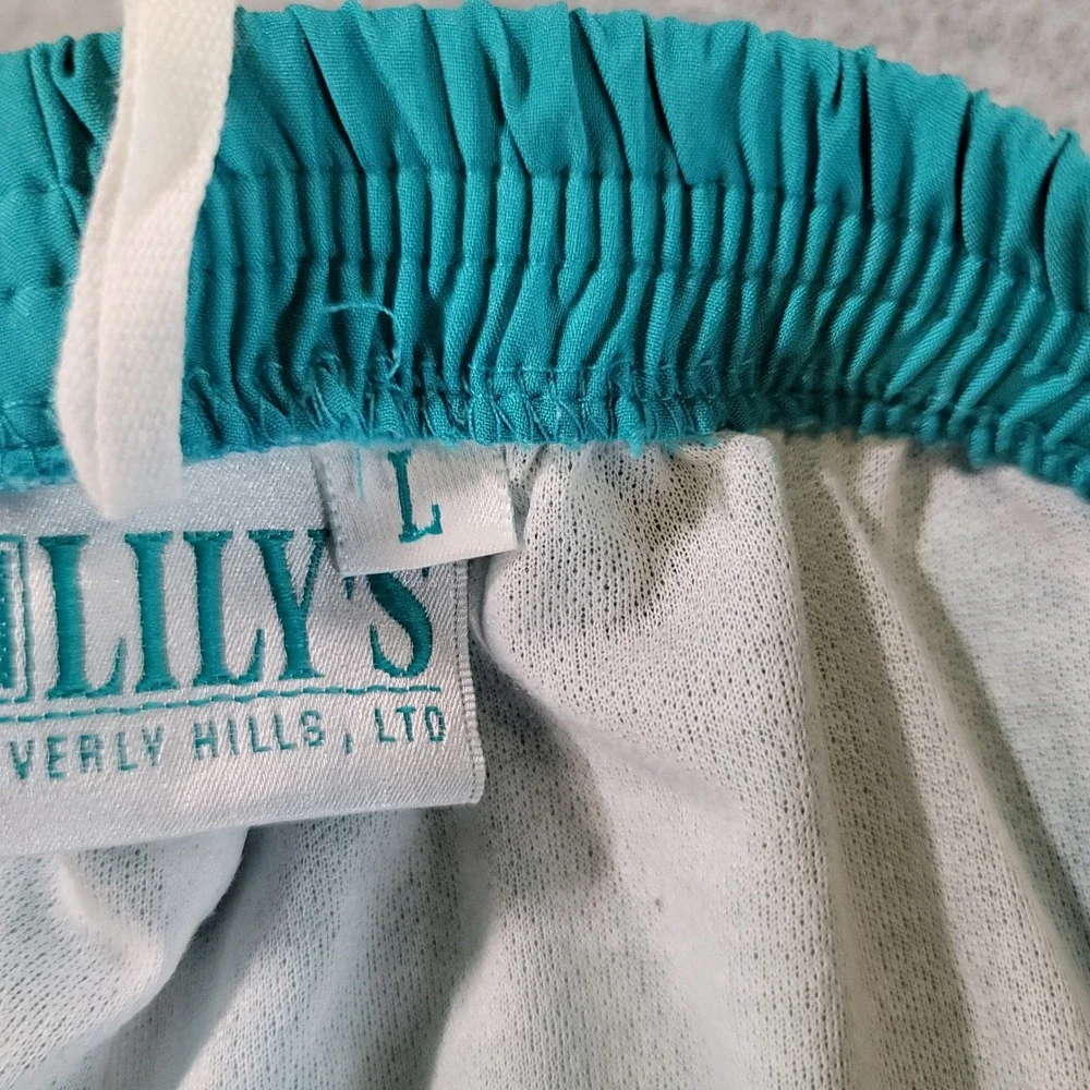 Vintage Lilys of Beverly Hills Tracksuit Teal Geometric Windbreaker Set Large